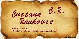 Cvetana Rauković vizit kartica